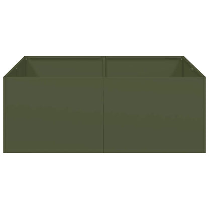 vidaXL Planter Olive Green 80x80x30 cm Steel