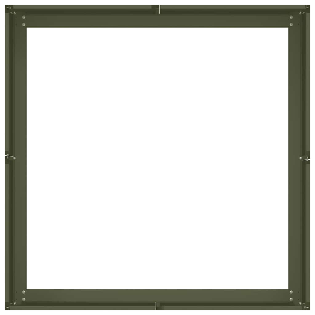 vidaXL Planter Olive Green 80x80x30 cm Steel