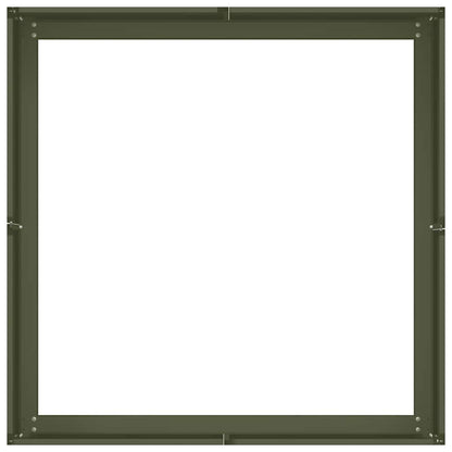 vidaXL Planter Olive Green 80x80x30 cm Steel