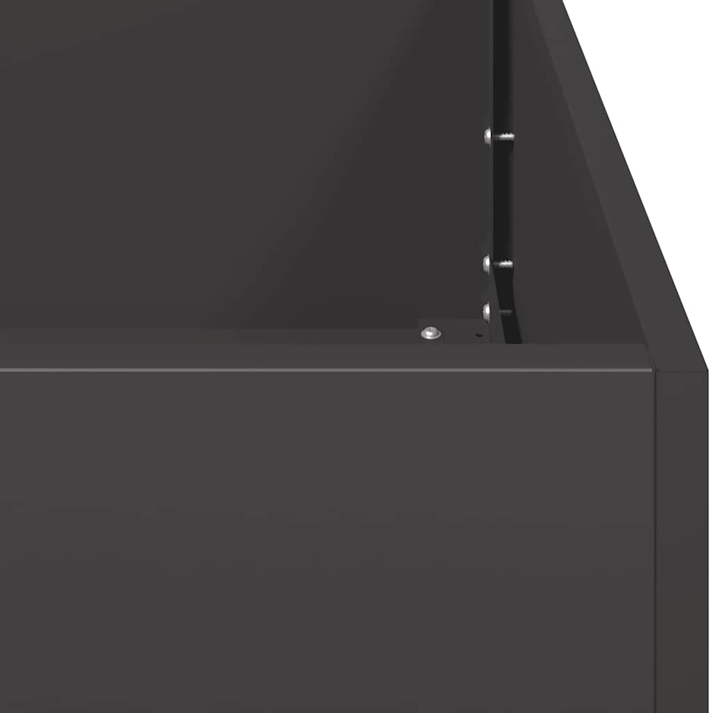 vidaXL Planter Black 100x100x30 cm Steel