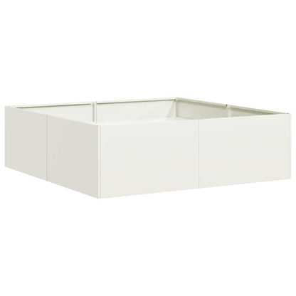 vidaXL Planter White 100x100x30 cm Steel