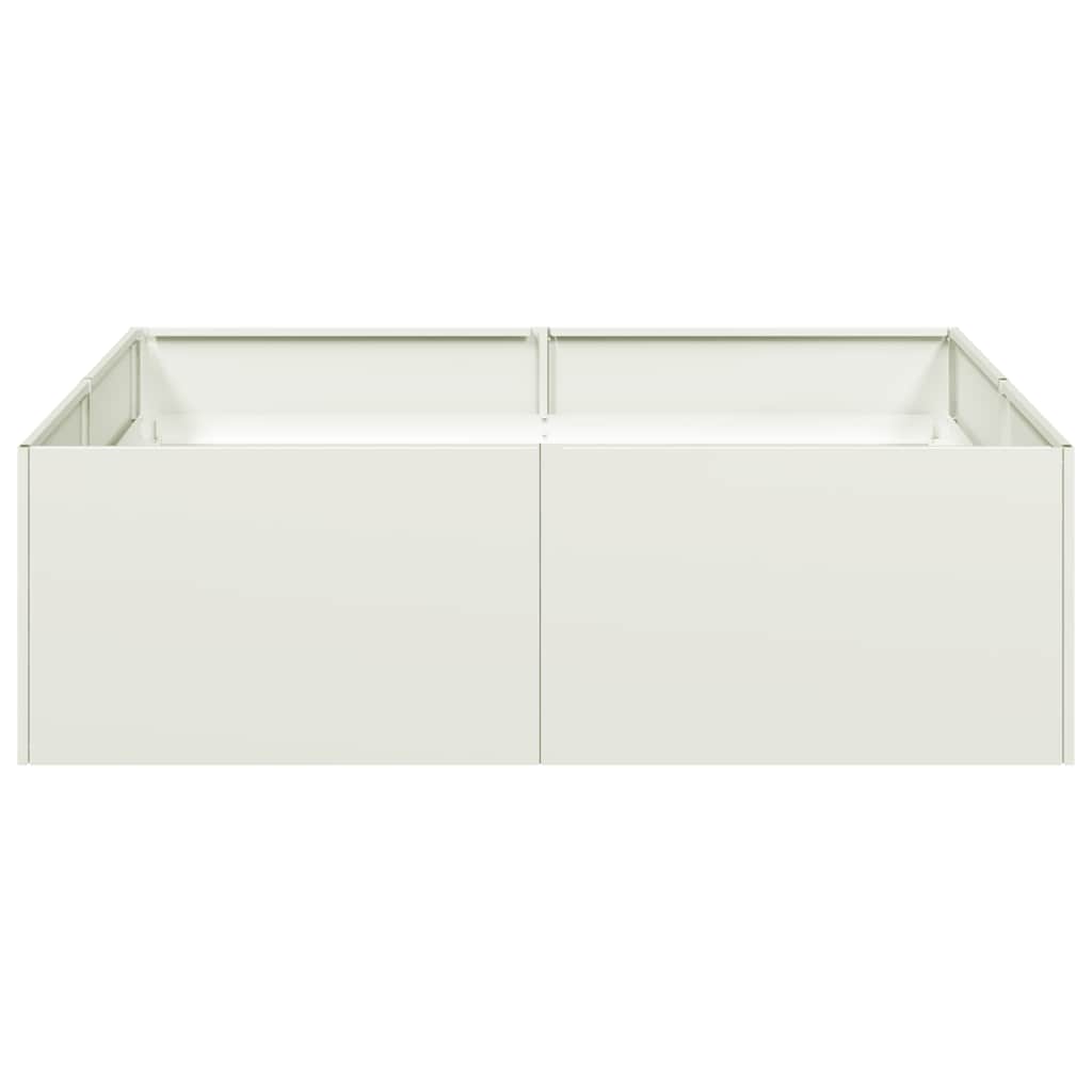 vidaXL Planter White 100x100x30 cm Steel