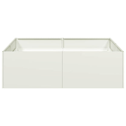 vidaXL Planter White 100x100x30 cm Steel