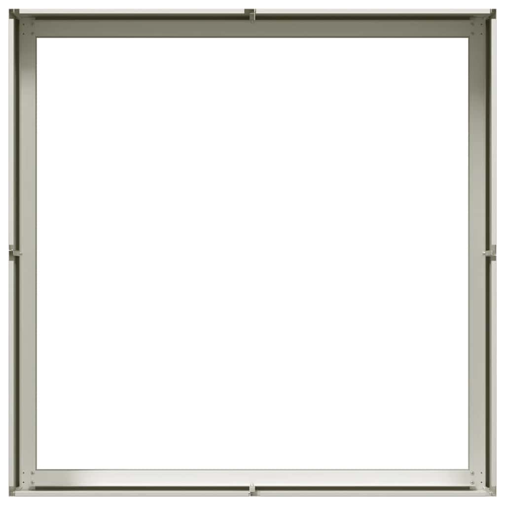 vidaXL Planter White 100x100x30 cm Steel