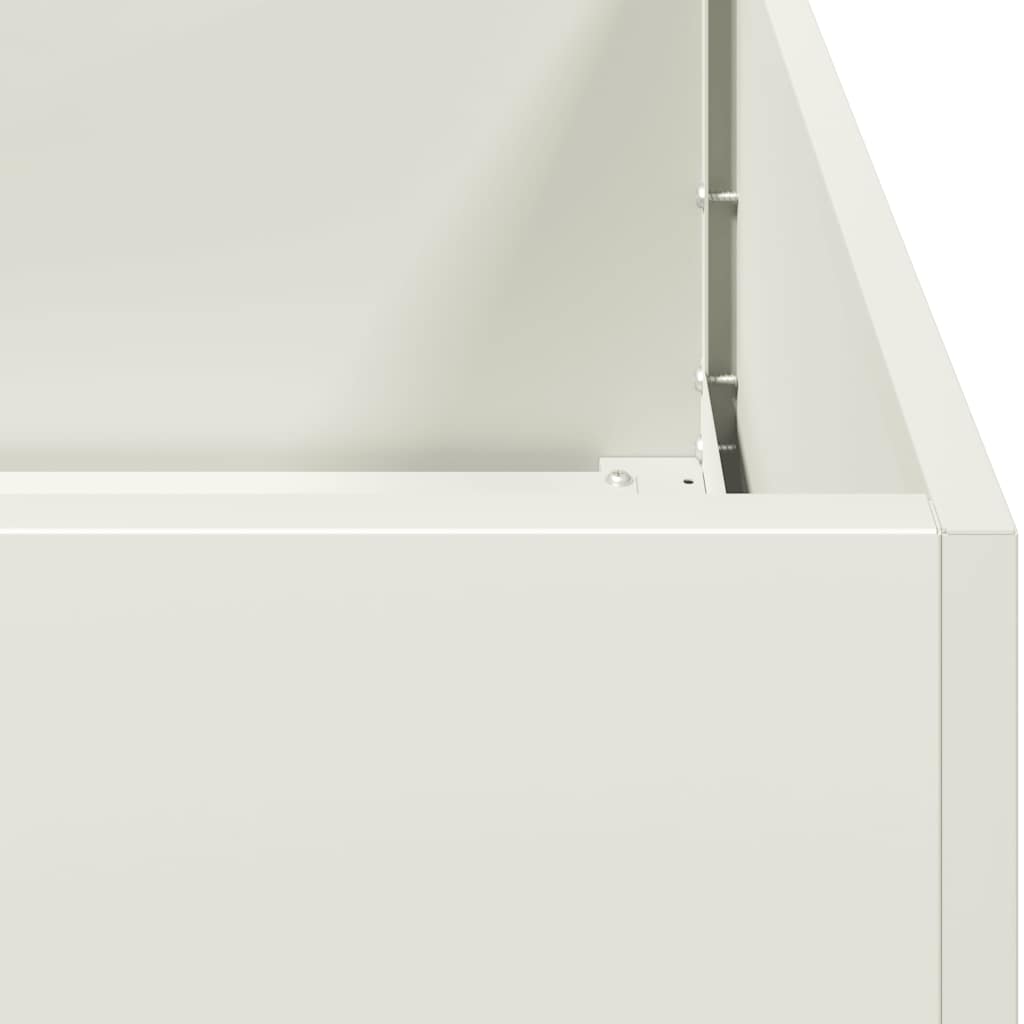 vidaXL Planter White 100x100x30 cm Steel