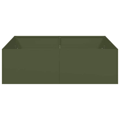 vidaXL Planter Olive Green 100x100x30 cm Steel
