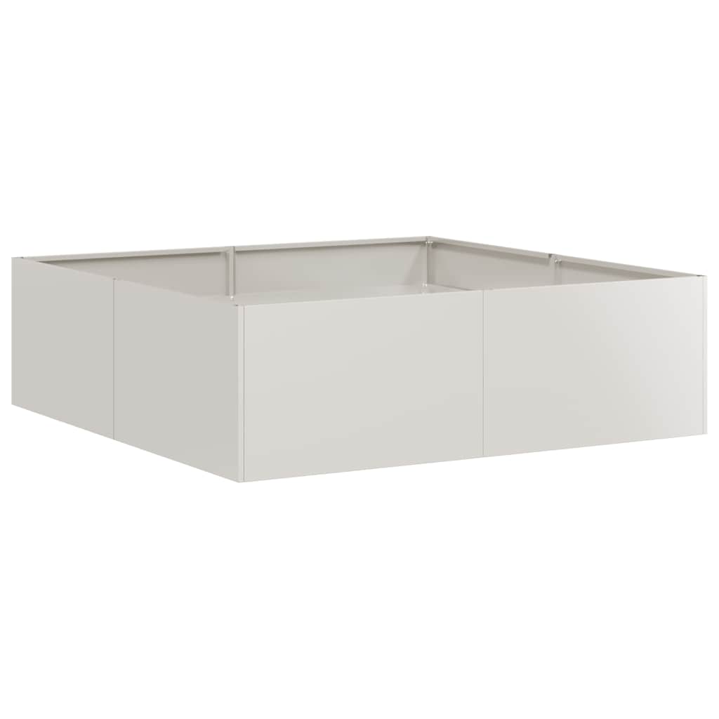 vidaXL Planter 100x100x30 cm Stainless Steel