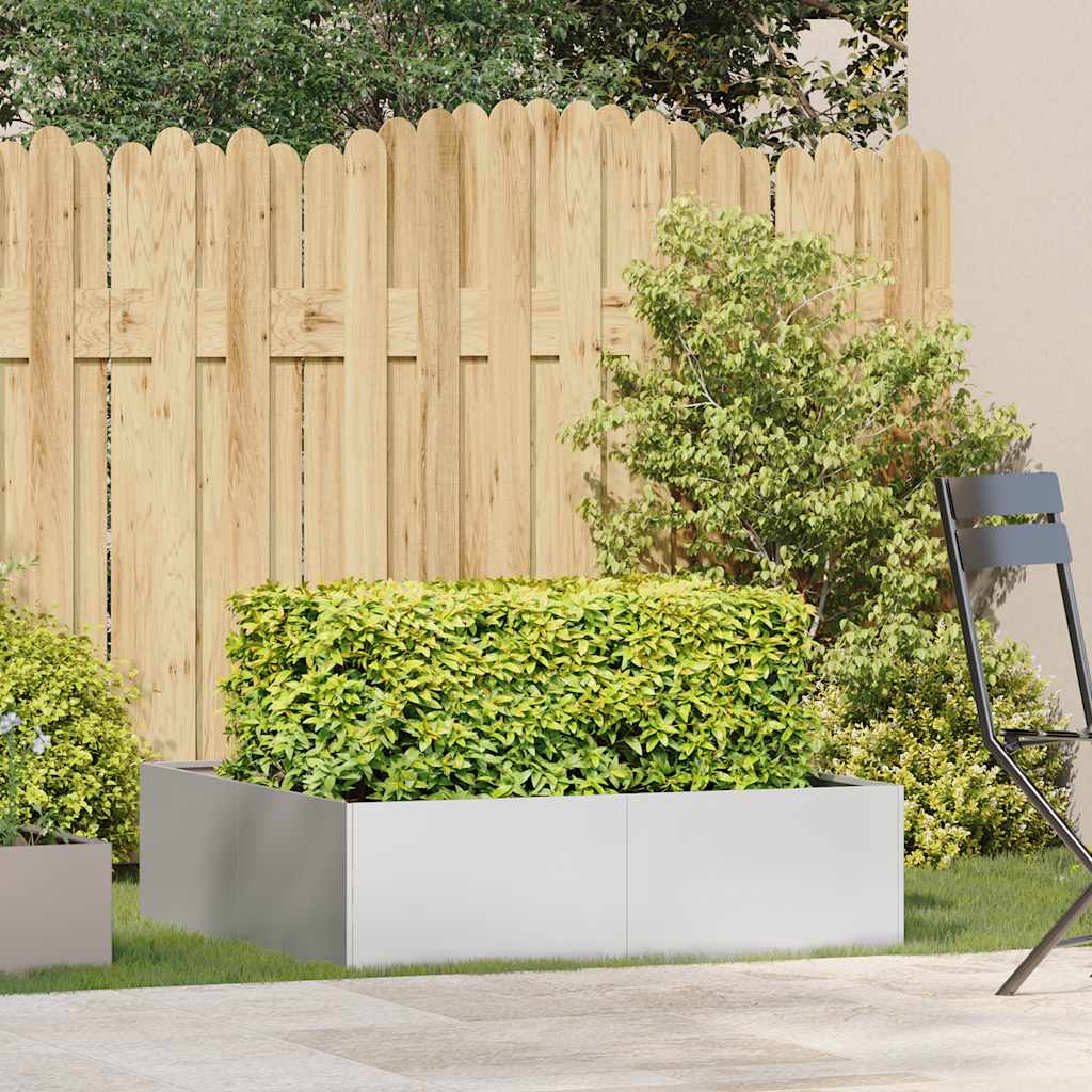 vidaXL Planter 100x100x30 cm Stainless Steel