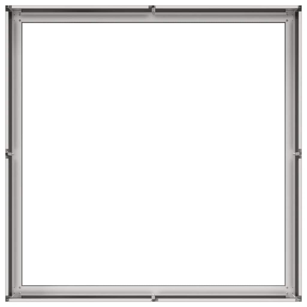 vidaXL Planter 100x100x30 cm Stainless Steel