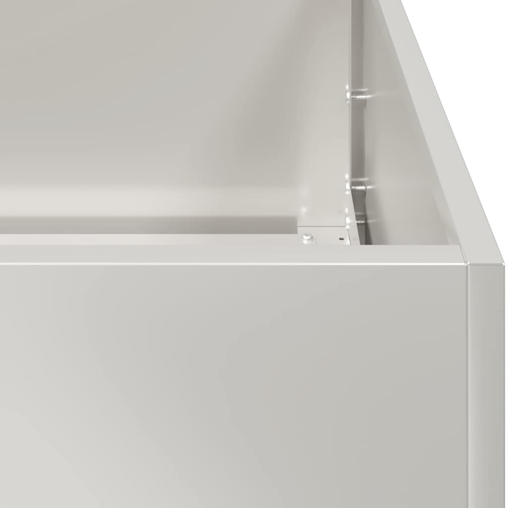 vidaXL Planter 100x100x30 cm Stainless Steel