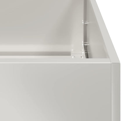 vidaXL Planter 100x100x30 cm Stainless Steel
