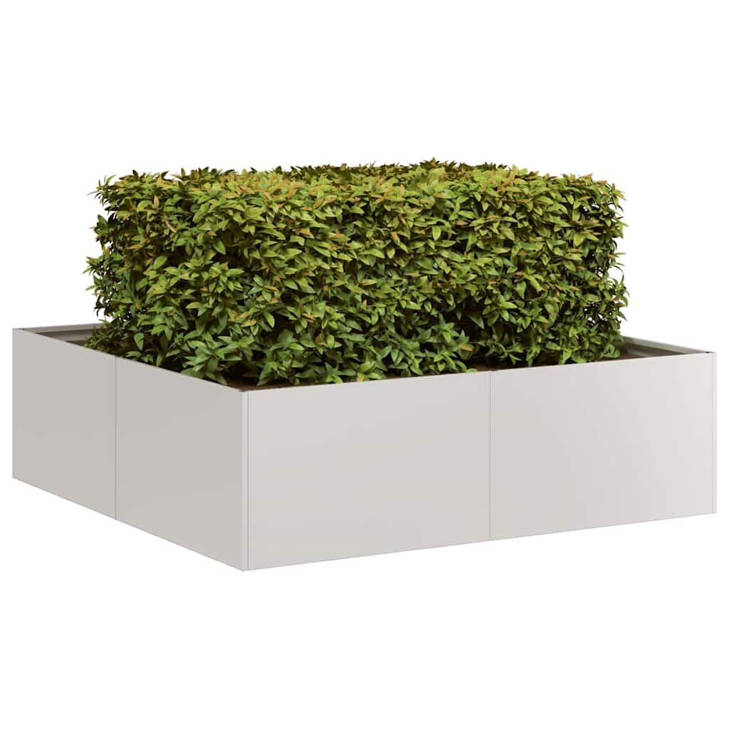 vidaXL Planter 100x100x30 cm Stainless Steel