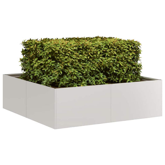 vidaXL Planter 100x100x30 cm Stainless Steel