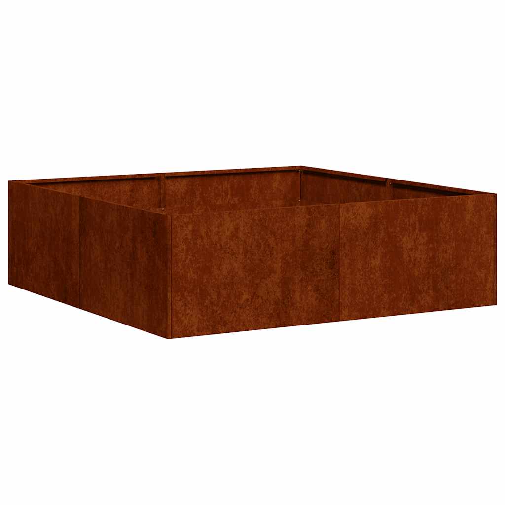 vidaXL Garden Planter Rusty 100 x 100 x 30 cm