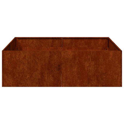 vidaXL Garden Planter Rusty 100 x 100 x 30 cm