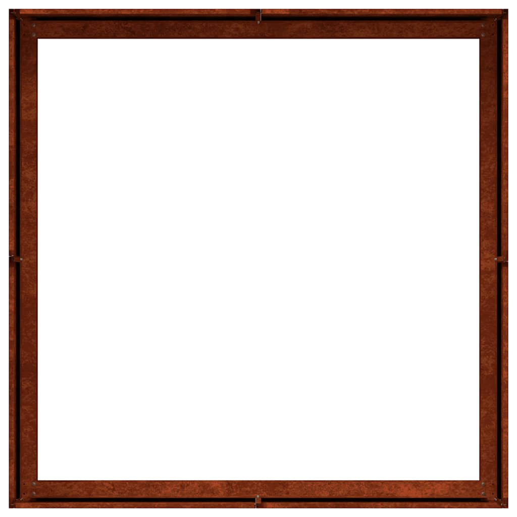 vidaXL Garden Planter Rusty 100 x 100 x 30 cm