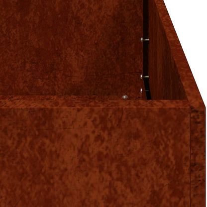 vidaXL Garden Planter Rusty 100 x 100 x 30 cm