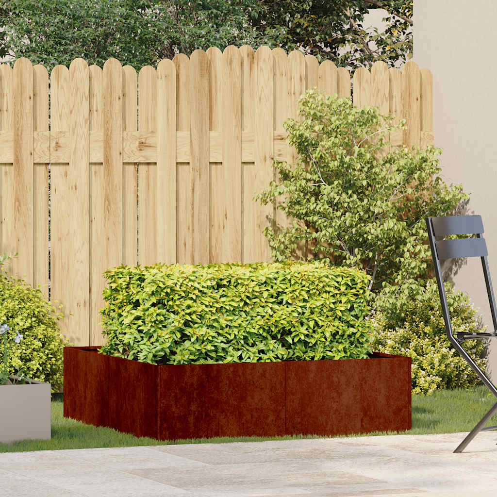 vidaXL Garden Planter Rusty 100 x 100 x 30 cm