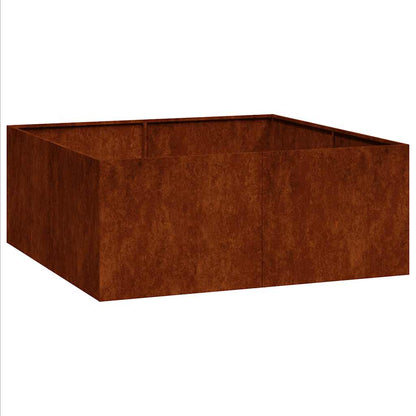 vidaXL Garden Planter Rusty 100 x 100 x 40 cm