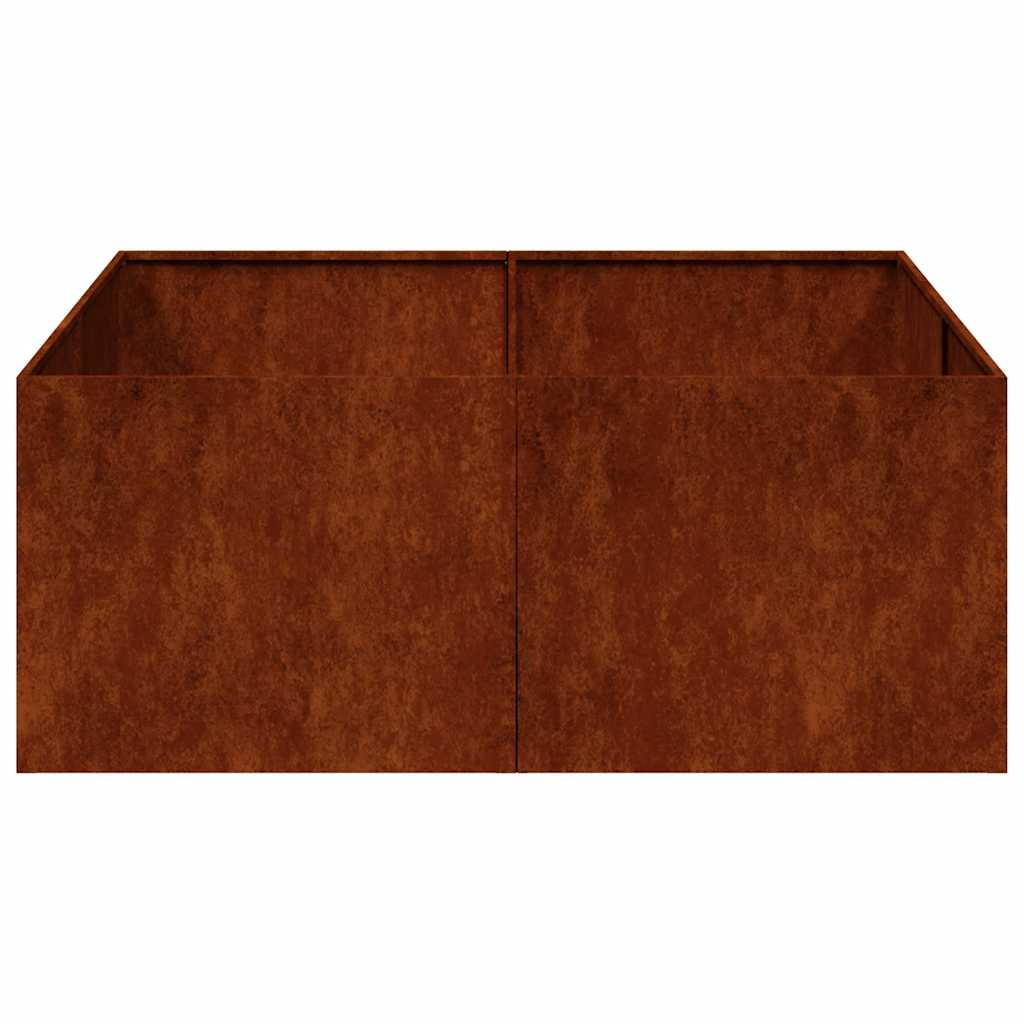 vidaXL Garden Planter Rusty 100 x 100 x 40 cm