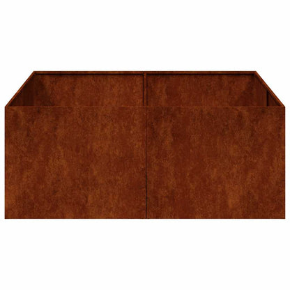 vidaXL Garden Planter Rusty 100 x 100 x 40 cm