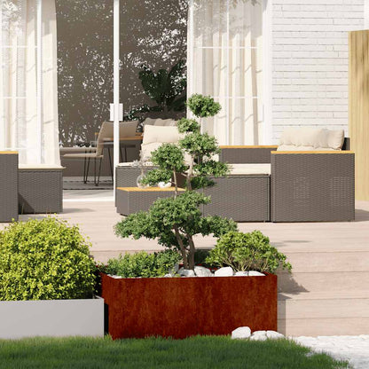 vidaXL Garden Planter Rusty 100 x 100 x 40 cm