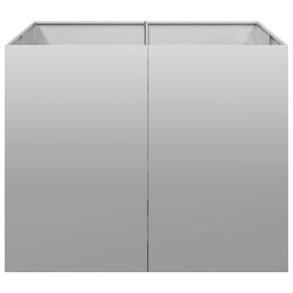 vidaXL Planter 100x100x80 cm Galvanised Steel