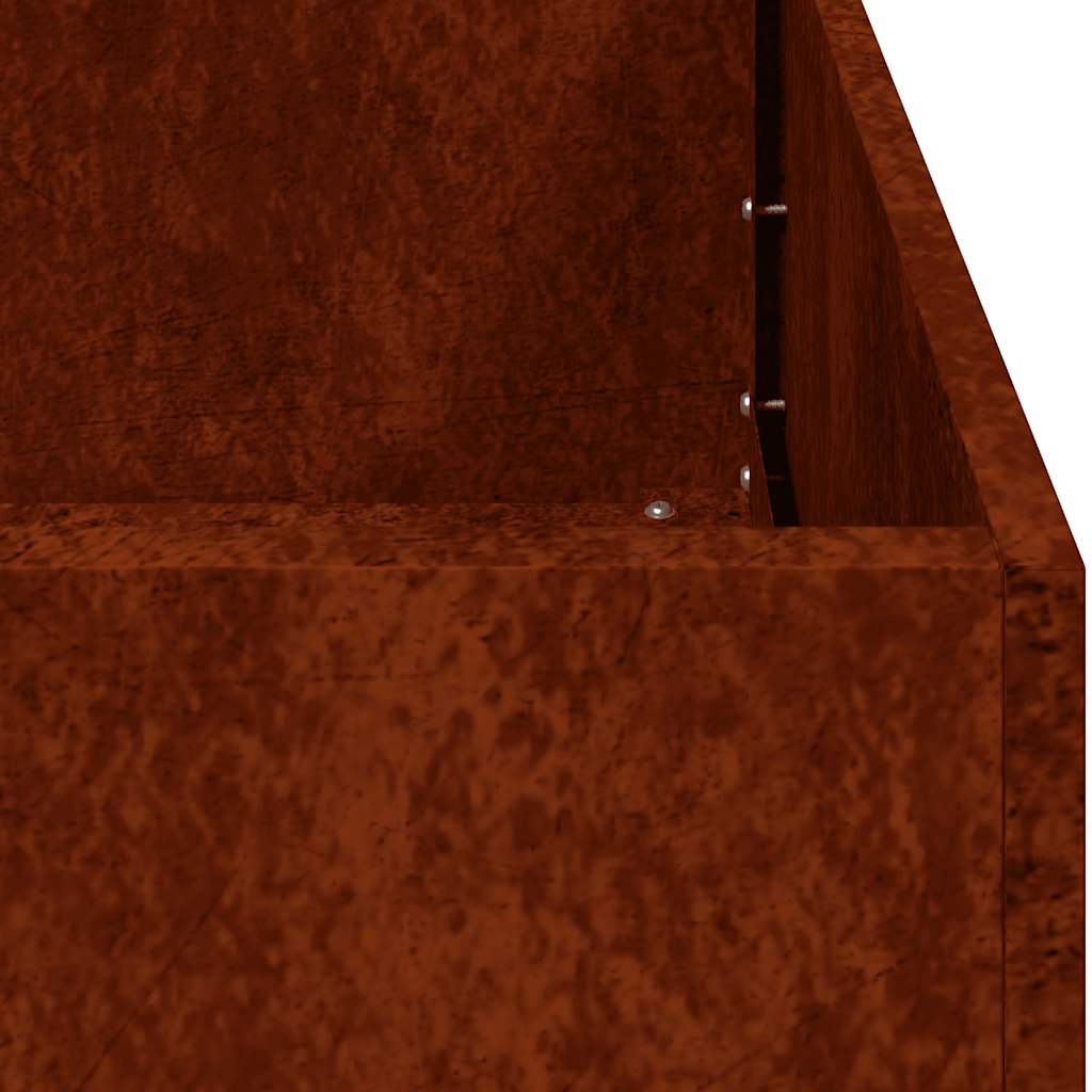 vidaXL Garden Planter Rusty 100 x 100 x 80 cm