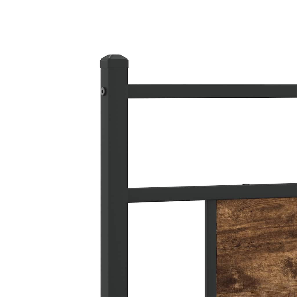 vidaXL Bed Frame without Mattress Smoked Oak 80x200 cm Engineered Wood