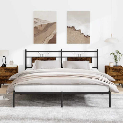 vidaXL Bed Frame without Mattress Smoked Oak 160x200 cm Engineered Wood
