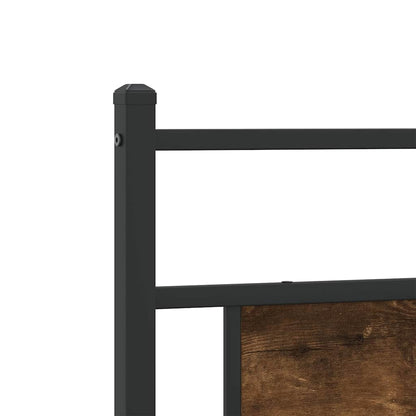 vidaXL Bed Frame without Mattress Smoked Oak 193x201 cm Engineered Wood