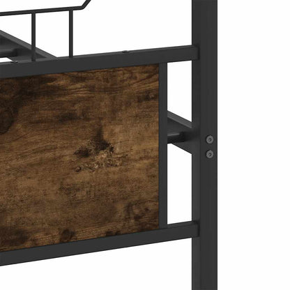 vidaXL Bed Frame without Mattress Smoked Oak 137x190 cm Engineered Wood