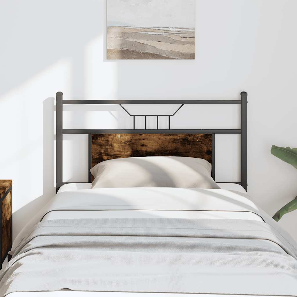 vidaXL Replace Headboard Smoked Oak 75 cm Engineered Wood and Steel