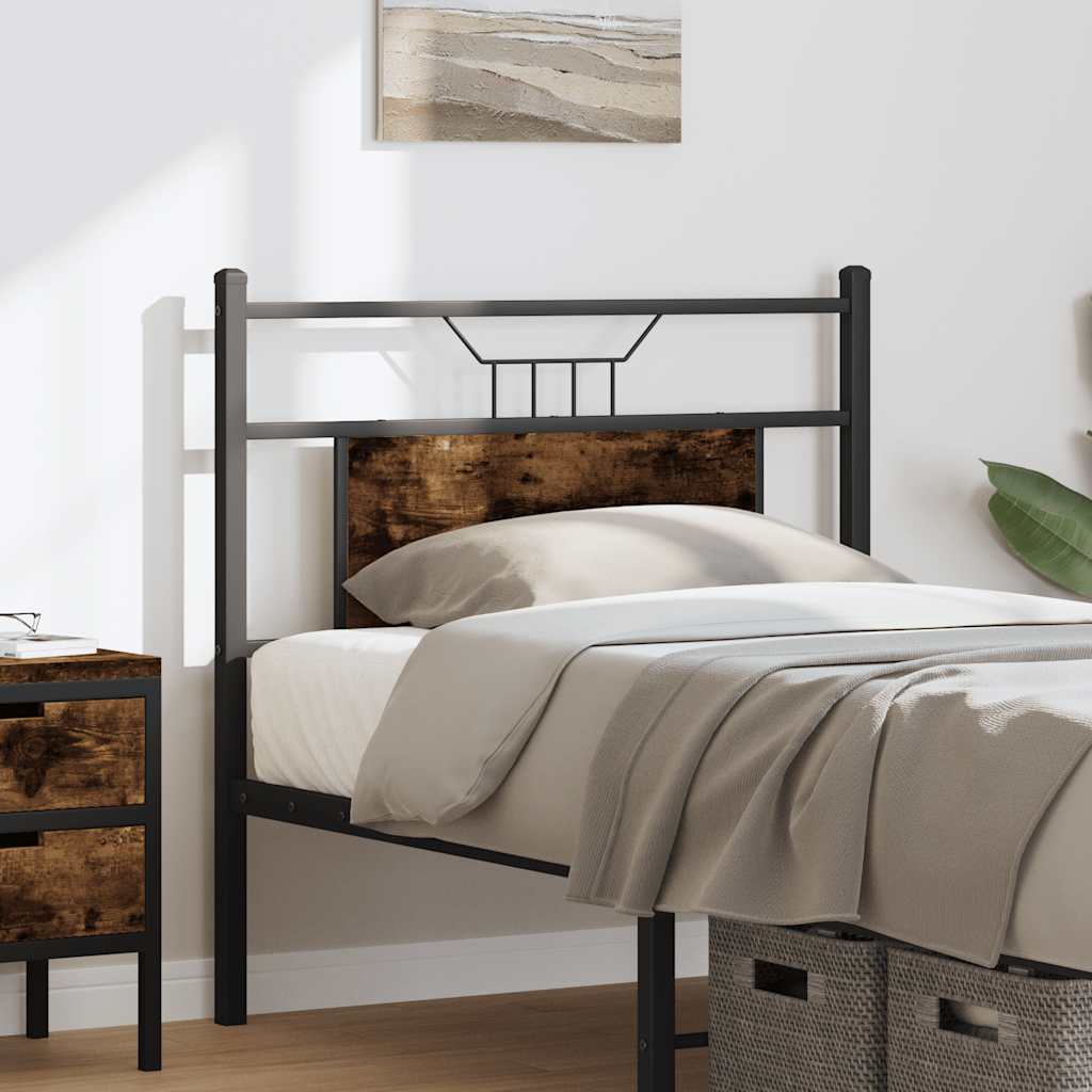 vidaXL Replace Headboard Smoked Oak 80 cm Engineered Wood and Steel