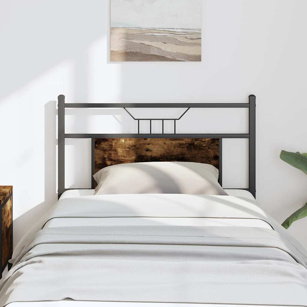 vidaXL Replace Headboard Smoked Oak 80 cm Engineered Wood and Steel