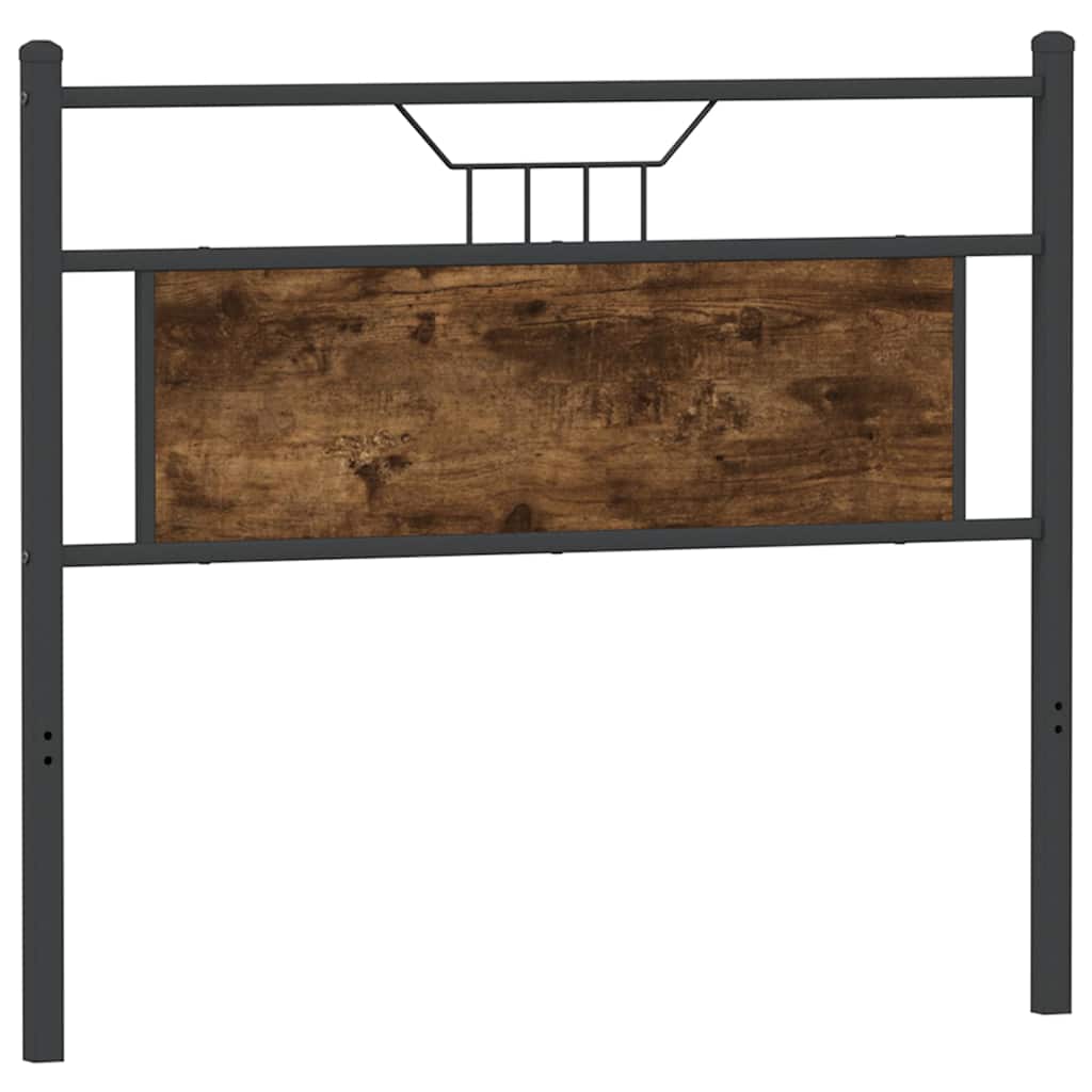 vidaXL Replace Headboard Smoked Oak 100 cm Engineered Wood and Steel