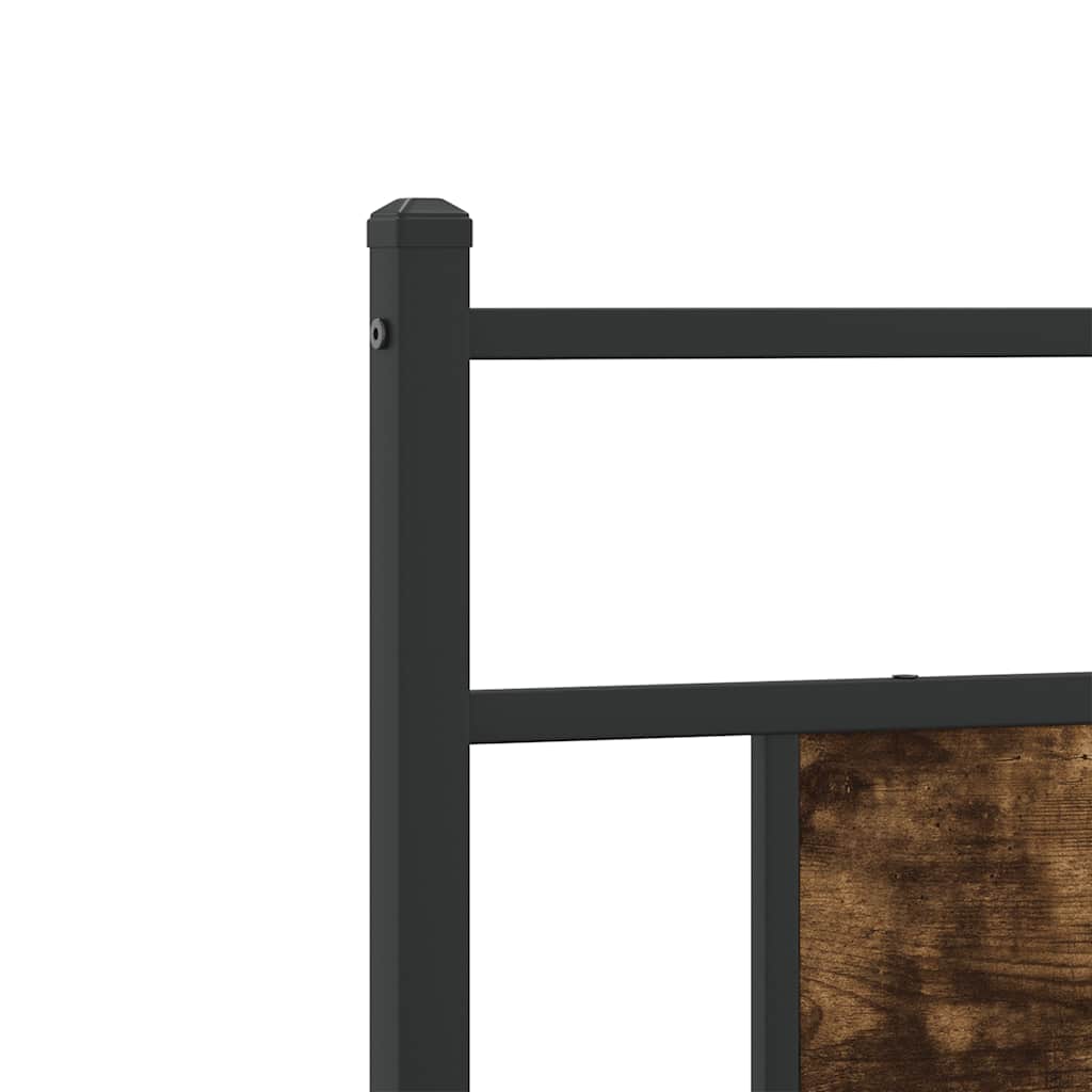 vidaXL Replace Headboard Smoked Oak 100 cm Engineered Wood and Steel