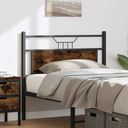 vidaXL Replace Headboard Smoked Oak 107 cm Engineered Wood and Steel