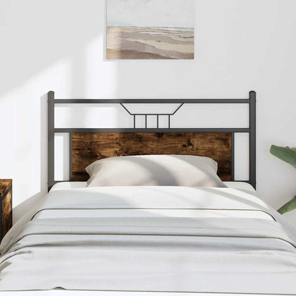 vidaXL Replace Headboard Smoked Oak 107 cm Engineered Wood and Steel