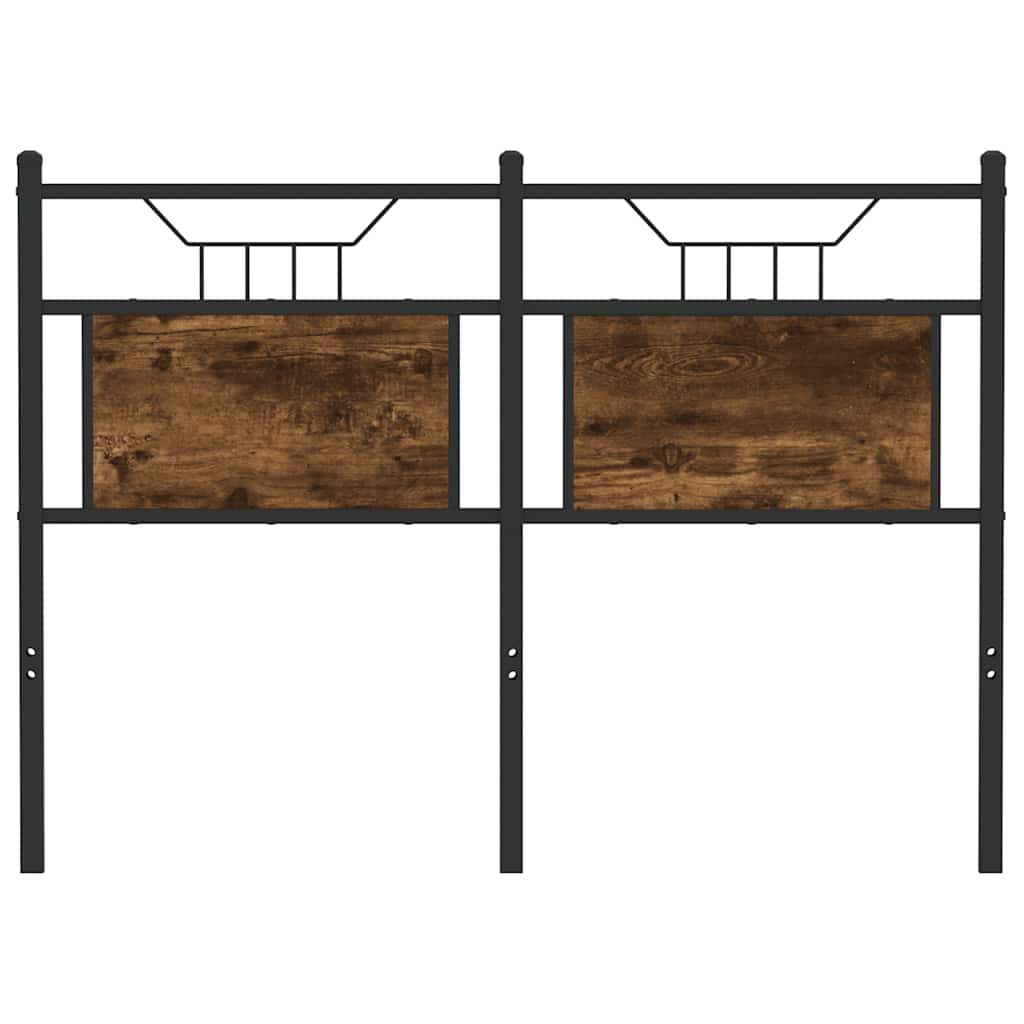 vidaXL Replace Headboard Smoked Oak 120 cm Engineered Wood and Steel