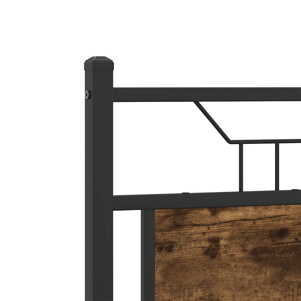 vidaXL Replace Headboard Smoked Oak 120 cm Engineered Wood and Steel