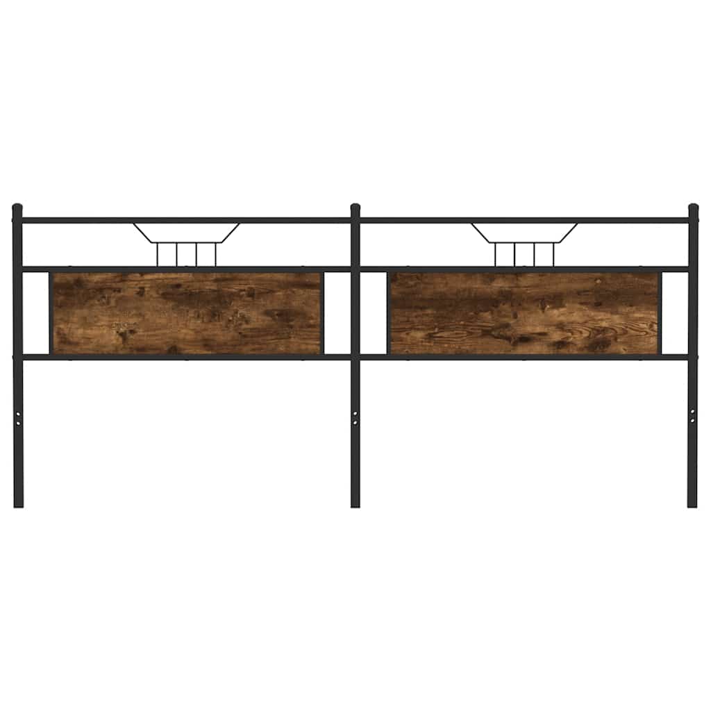 vidaXL Replace Headboard Smoked Oak 193 cm Engineered Wood and Steel