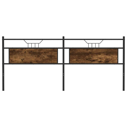 vidaXL Replace Headboard Smoked Oak 193 cm Engineered Wood and Steel