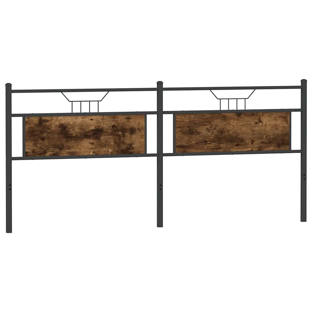 vidaXL Replace Headboard Smoked Oak 193 cm Engineered Wood and Steel