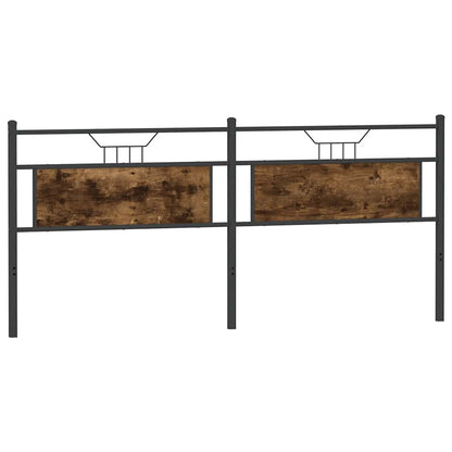 vidaXL Replace Headboard Smoked Oak 193 cm Engineered Wood and Steel