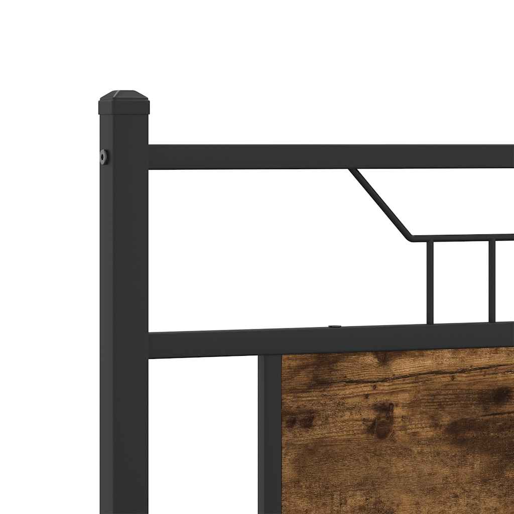 vidaXL Replace Headboard Smoked Oak 193 cm Engineered Wood and Steel