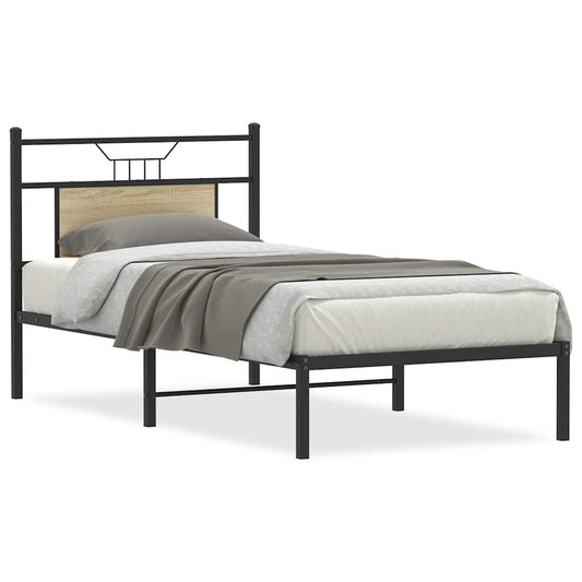 vidaXL Bed Frame without Mattress Sonoma Oak 80x200 cm Engineered Wood