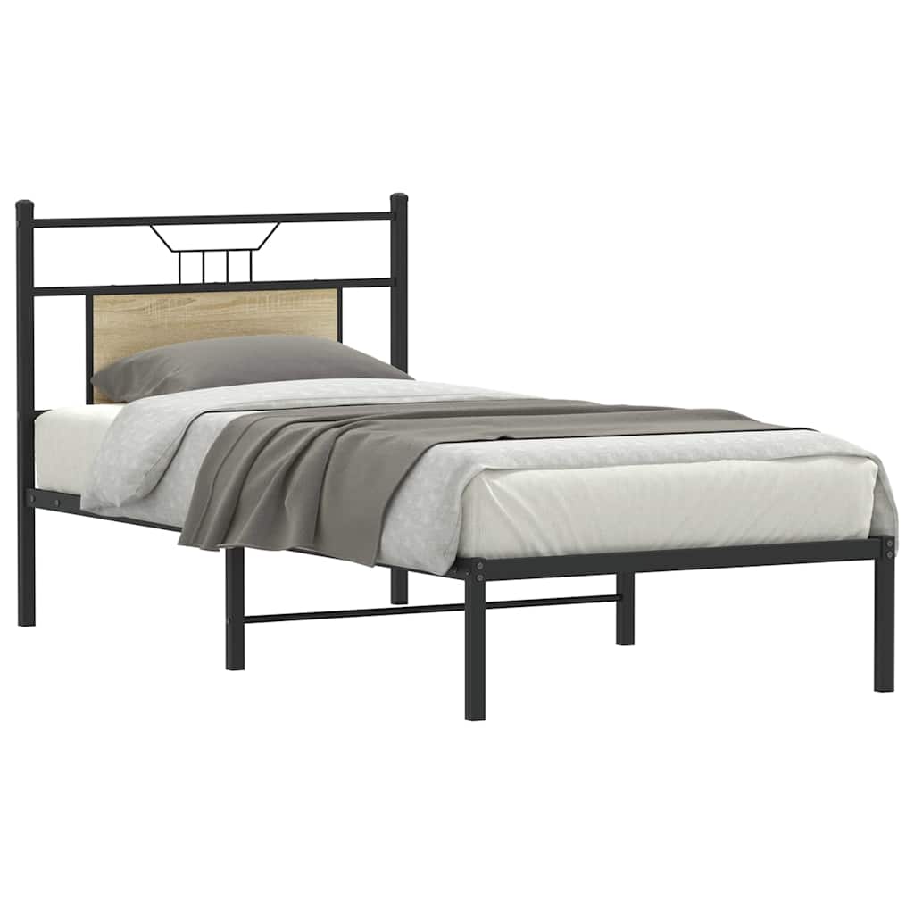 vidaXL Bed Frame without Mattress Sonoma Oak 80x200 cm Engineered Wood
