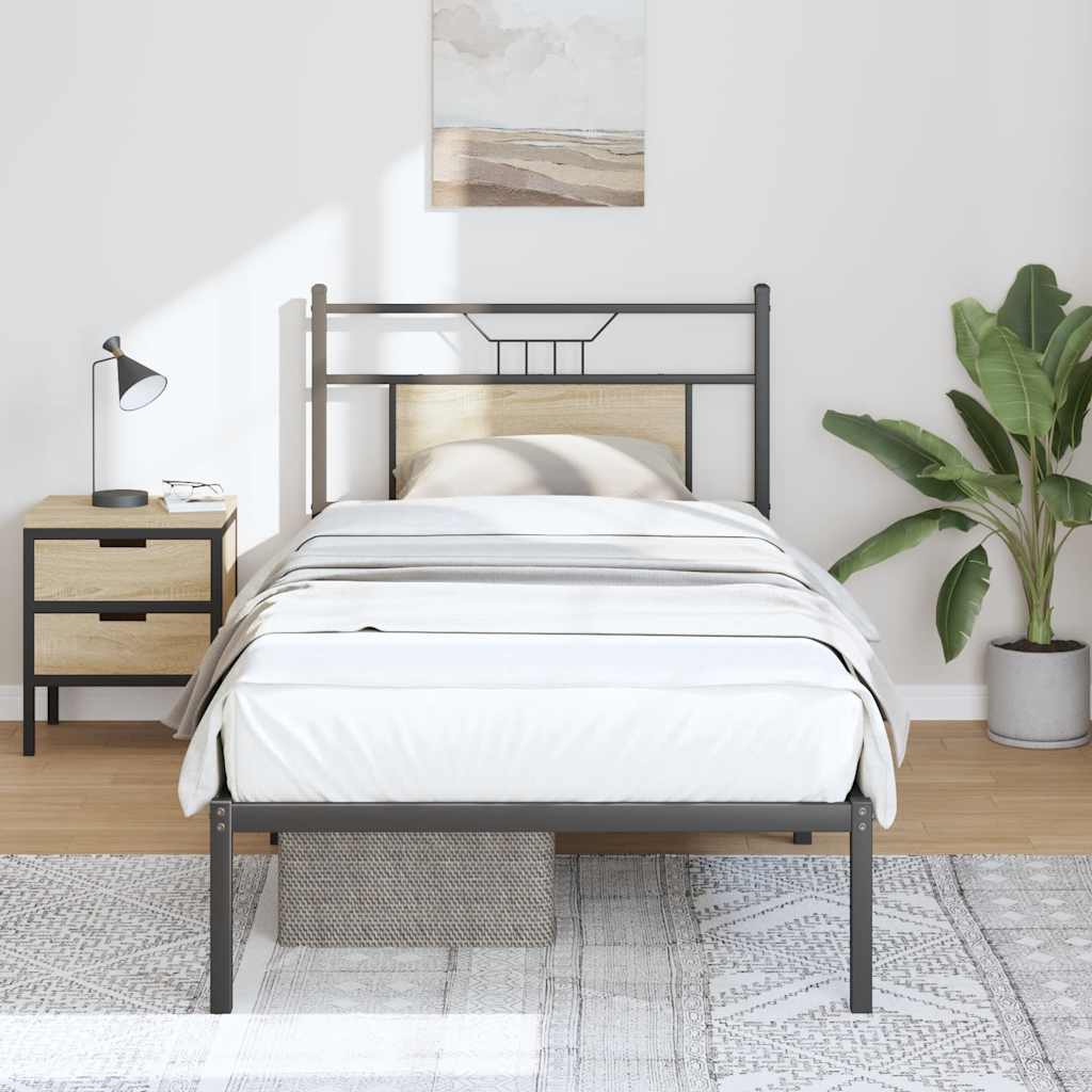 vidaXL Bed Frame without Mattress Sonoma Oak 80x200 cm Engineered Wood