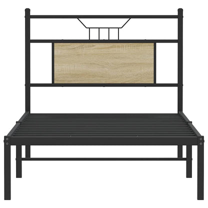 vidaXL Bed Frame without Mattress Sonoma Oak 90x190 cm Single Engineered Wood